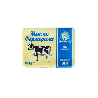 Масло солодковершкове фермерське 72,5%
